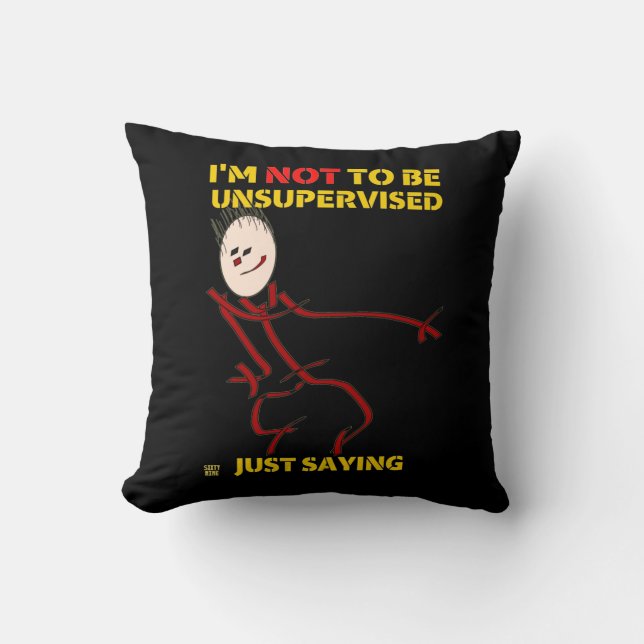 almohada divertida de tiro "INSUPERVISADA" (Anverso)