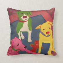 Almohada divertida del perro con la parte