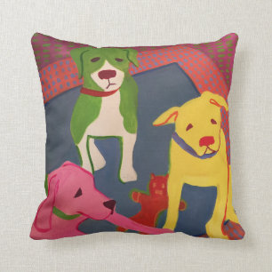 Almohada divertida del perro con la parte