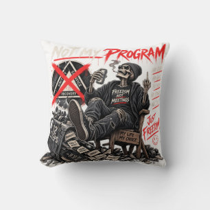 Almohada divertida esqueleto anti AA No es mi prog
