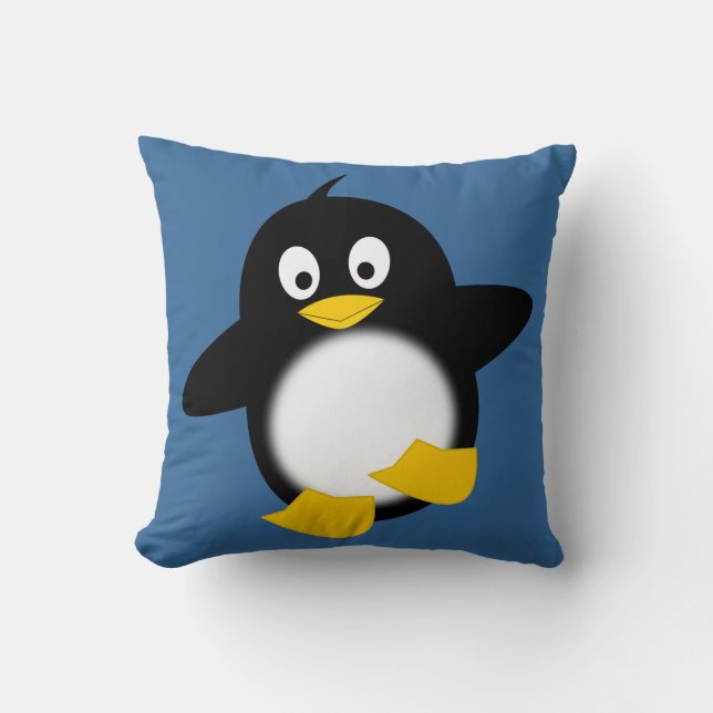 Almohada divertida linda del pingüino (Anverso)