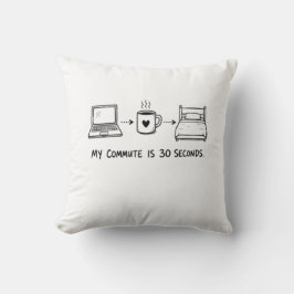 Almohada divertida para trabajo remoto con trayect