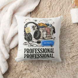 Almohada divertida para trabajo remoto profesional