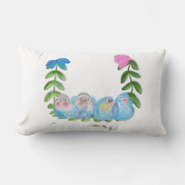 Almohada divertida para tu hogar, tórtolas (Anverso)