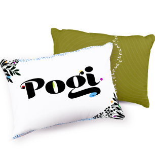 Almohada Divertida 'Pogi' Almohada Con Acento Fili