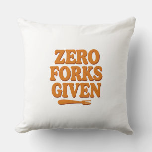 Almohada divertida retro sin tenedores dados