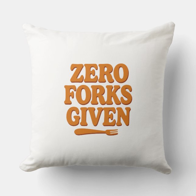 Almohada divertida retro sin tenedores dados (Anverso)