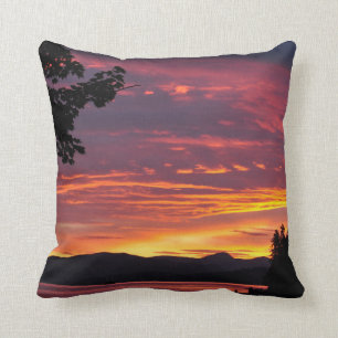 Almohada doble de la puesta del sol