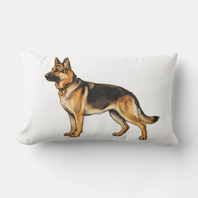 Almohada doble de tiro de Pastor Alemán (Anverso)
