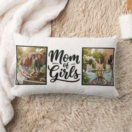 Almohada Doble Foto con Letra de Pincel para Mamá