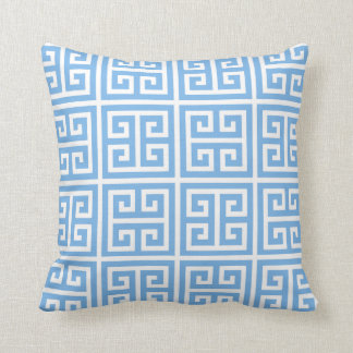 Almohada dominante griega azul tranquila