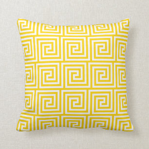Almohada dominante griega en amarillo del Freesia