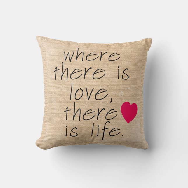 Almohada Donde Hay Amor con Corazón (Anverso)