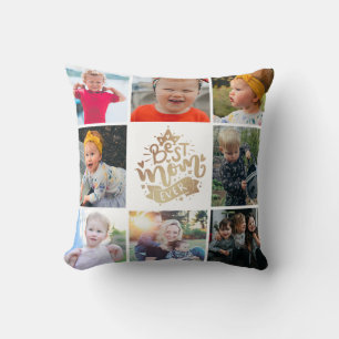 Almohada dorada con collage de fotos regalo para l