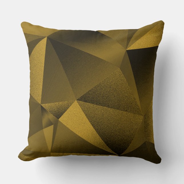 Almohada dorada con facetas geométricas de diamant (Anverso)