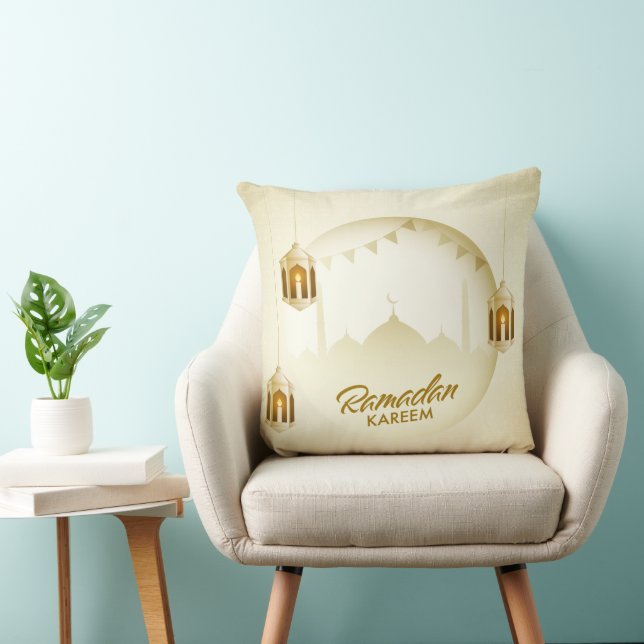 Almohada dorada de Ramadan Kareem (Silla)