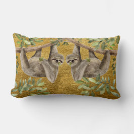 Almohada dorada - Diseño de perezoso 