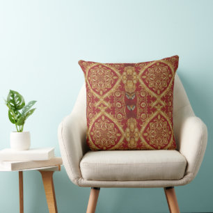 Almohada Dorada Roja Ornata 4 Salón