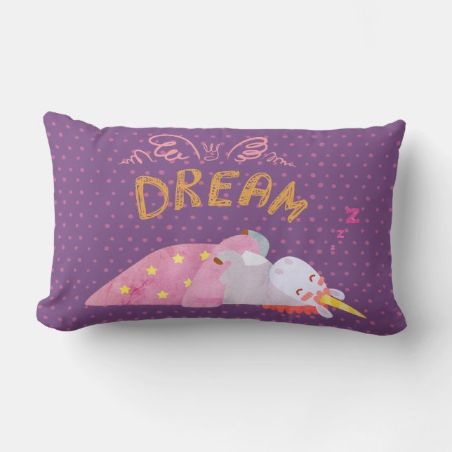 Almohada dormida de unicornio (Anverso)