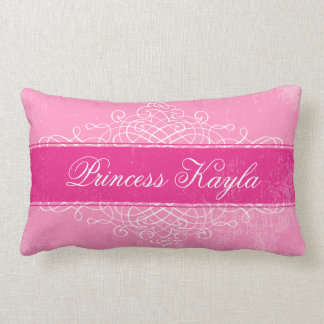 Almohada dulce de encargo del Flourish del rosa en