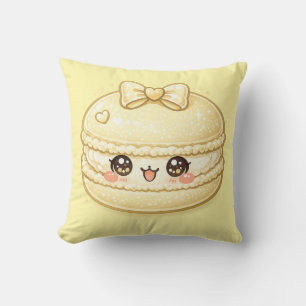 Almohada dulce macarón amarillo Kawaii