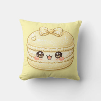 Almohada dulce macarón amarillo Kawaii