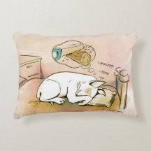 Almohada el dormir bull terrier