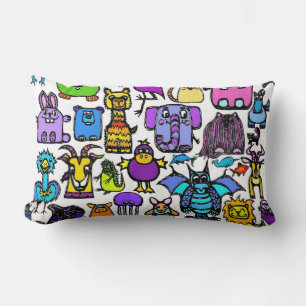 almohada ''el libro del alfabeto" - lumbar blanco