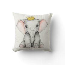 almohada elefante con corona