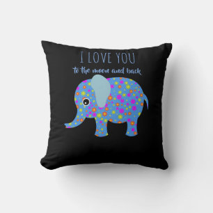 almohada elefante " Te amo a la luna y de vuelta".