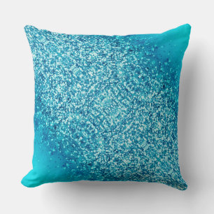 Almohada elegante azul escarcha destello 2