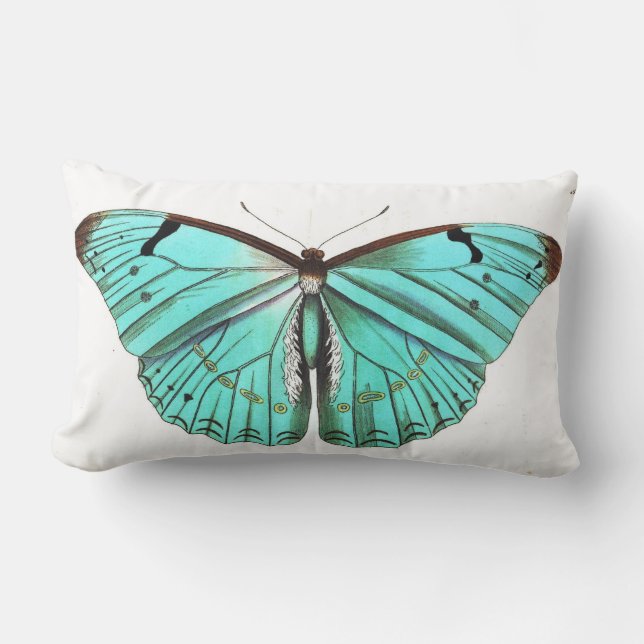 Almohada elegante bonita de la mariposa de la (Anverso)