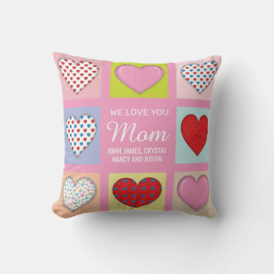 Almohada elegante con diseño del Día de la Madre l
