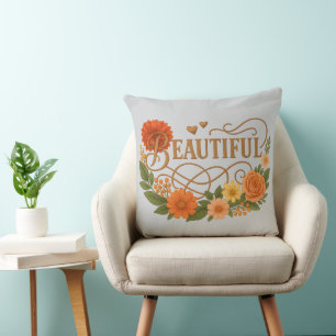 Almohada elegante con estilo bordado