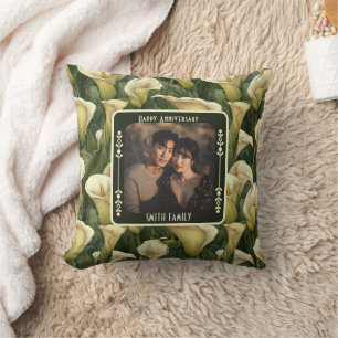 Almohada elegante de aniversario de 25 años del pa