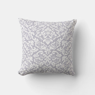 Almohada elegante de damasco floral vintage