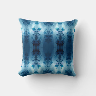 Almohada elegante de diseño botánico azul