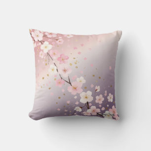 Almohada elegante de ensueño de flor de cerezo