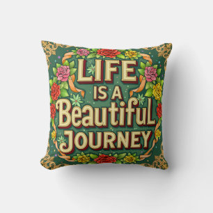 Almohada elegante de flores para tirar