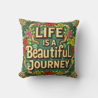 Almohada elegante de flores para tirar