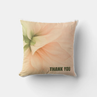 Almohada elegante de flores suaves de "Gracias"