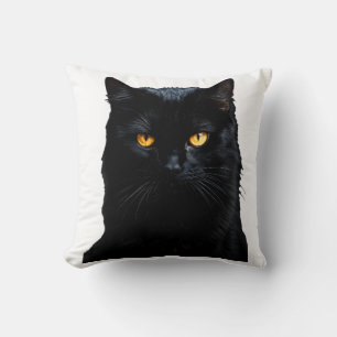 Almohada Elegante de Gato Negro