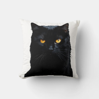Almohada Elegante de Gato Negro