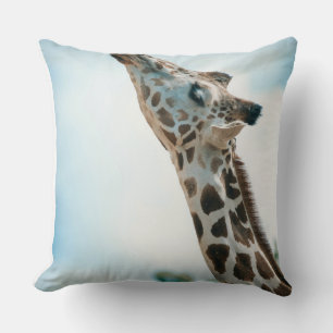 Almohada elegante de girafa salvaje – Animal de sa