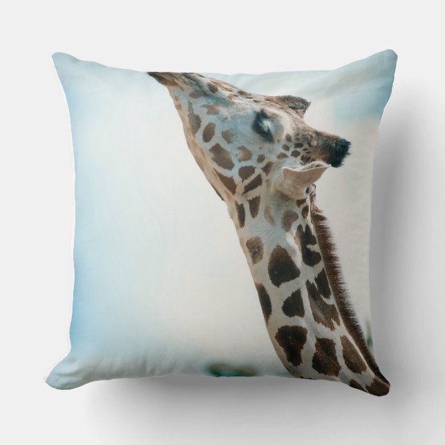 Almohada elegante de girafa salvaje – Animal de sa (Anverso)