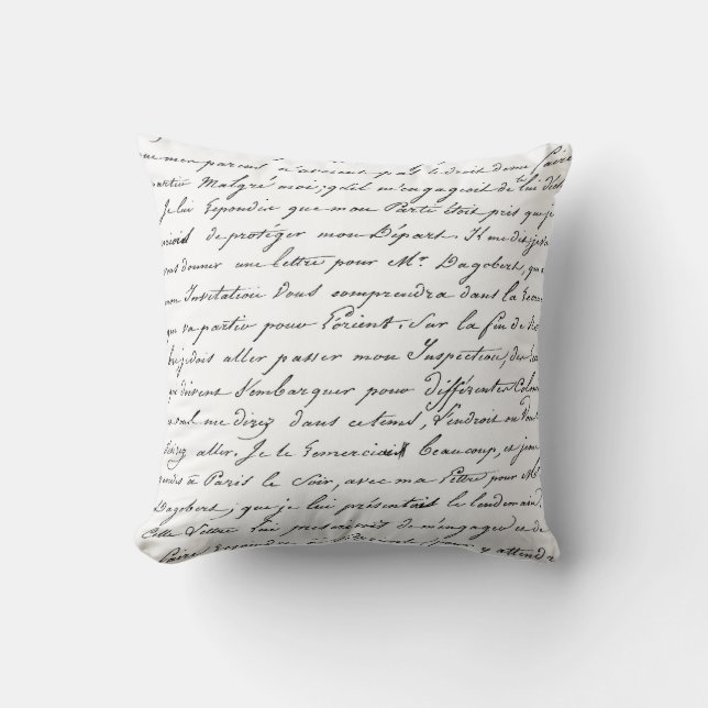 Almohada elegante de la escritura de la escritura (Anverso)