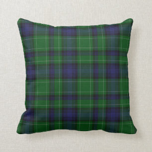 Almohada elegante de la tela escocesa de tartán d