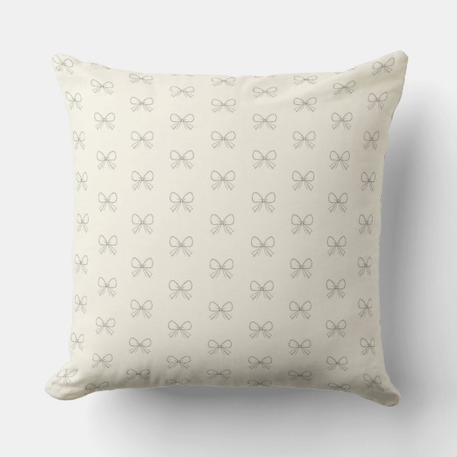 Almohada elegante de lazo para el Día de la Madre (Anverso)