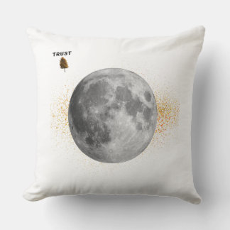Almohada elegante de luna y noche estrellada