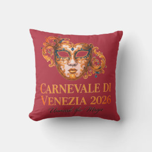 Almohada Elegante de Máscara Veneciana